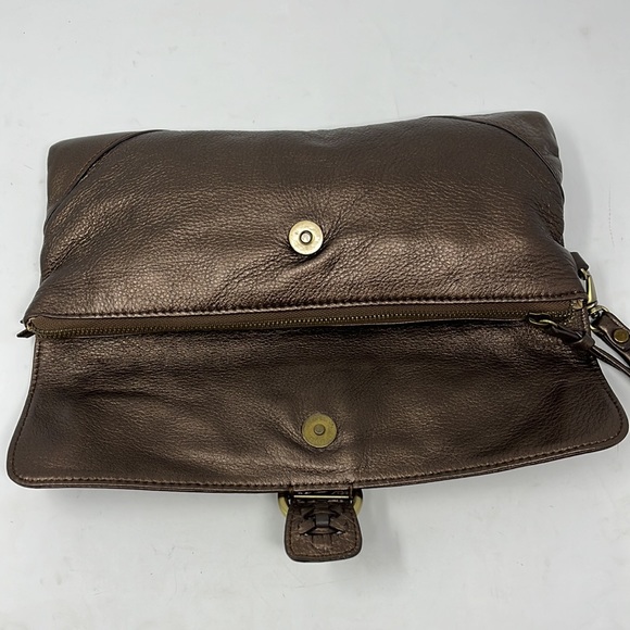 CLARKS England Bronze Leather Wristlet Clutch - Picture 7 of 13
